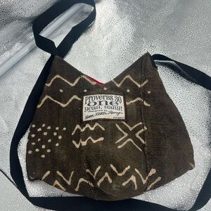 Beth Ritter-Perry PROVERBS 30 One Yeah Baby African Mudcloth Crossbody Bag